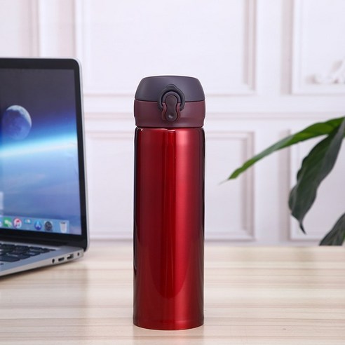 맞춤형 아이디어 304 점프 스테인리스강 보온컵, 빨강, 500ml