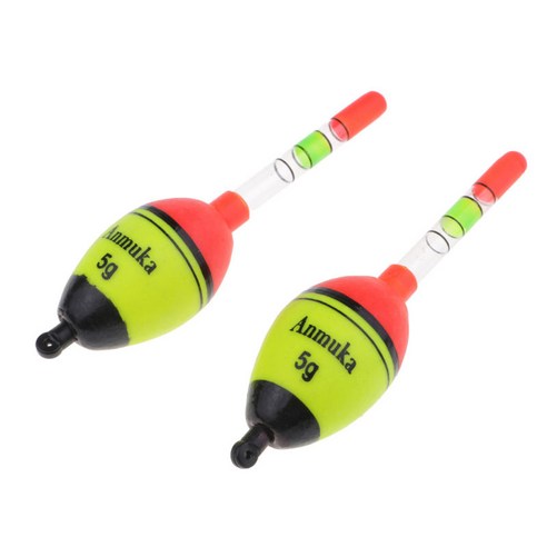 강 낚시 연못 낚시 호수 낚시를위한 2pcs 밝은 색상 빛나는 낚시 플로트 바위 낚시 부표 플로트 슈트, 그림으로, EVA