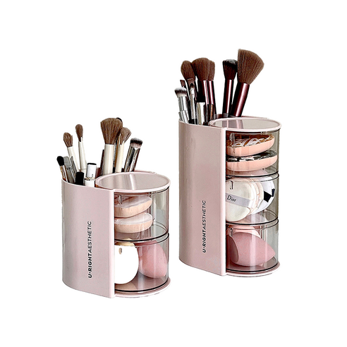 루미또와 다용도 화장품 브러쉬 수납함, 화이트 2단, 1개 다이소화장품정리함