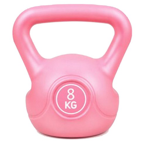 STK Kettlebells 무게 아령 운동 Kettlebell 신체 강도 훈련 15lb 홈 Kettlebell 벨 필라테스 스포츠 핸들, 8kg, PP 폴리프로필렌, 핑크