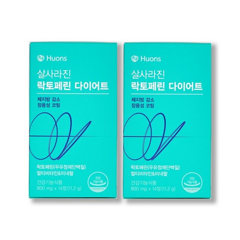 휴온스 살사라진 락토페린 다이어트 800mg 14정 x 3개 6주분, 2개