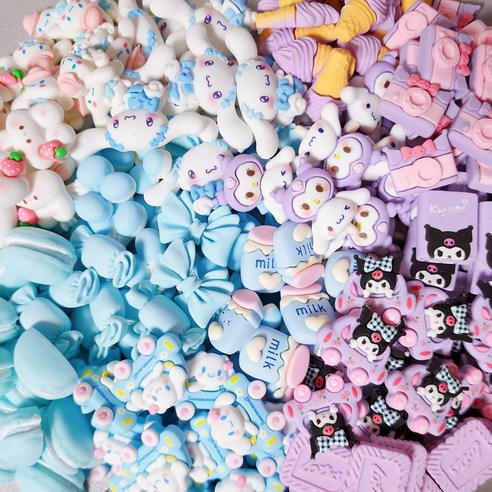 나만의 개성을 담아내는 마법, 캐릭터 데코덴 파츠 세트 탑꾸 꾸미기 산리오파츠