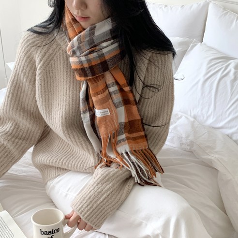 카너스 패션 캐시 체크 머플러 목도리