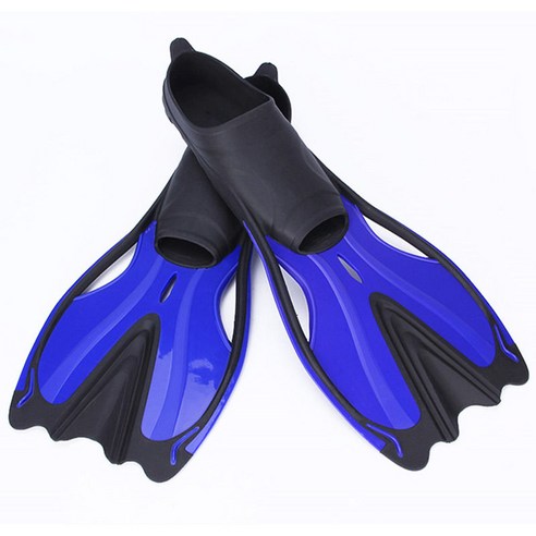 수영 오리발 수영 장비 다이빙 개구리 신발 다이빙 장비 수영 신발, XXL/275 280, 레이크 블루 (중간 긴)
