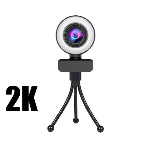 [SW] 4K 2K 풀 HD 웹 카메라 마이크 내장 LED 필 라이트 USB 웹 캠 회전식 PC 컴퓨터 노트북 스트리밍 라이브