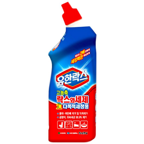 유한락스 고농축 락스와세제 다목적세정용, 2개, 755ml