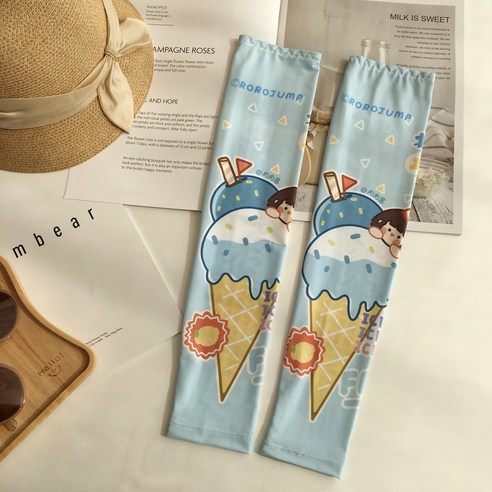 DFMEI 자외선 차단제 아이스 실크 슬리브 야생 여름 아이스 슬리브 야외 아이스 쿨 UV 보호 팔 슬리브, DFMEI 콘걸
