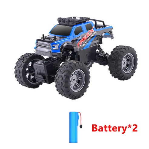 클라이밍 등반 Q178 지형 RC 2 4GHz 모든 4WD 헤드라이트 카 선물 트럭 JJRC 1 16 오프로드 LED 몬스터, Red 2Pcs Battery