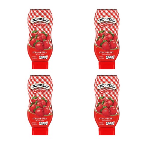 스머커즈 스퀴즈 딸기잼, 567g, 4개