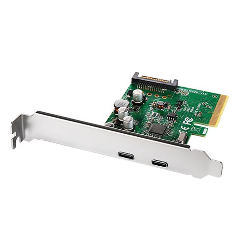 넥스트 USB3.1 Gen2 C타입 2포트 PCI-Express카드 슬림PC 브라켓제공 NEXT-322TCC