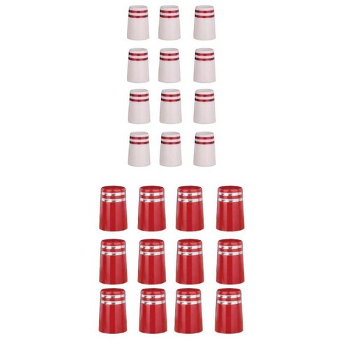 테이퍼 팁 언 웨지 크기 .355 엔드 캡 화이트 용 12Pcs 골프 언 페룰+테이퍼 팁 언 웨지 크기 .355 엔드, 16.26x13.72mm, 화이트+레드, 플라스틱
