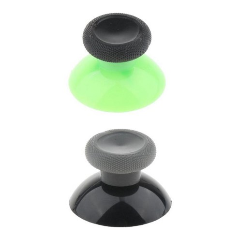 Microsoft Xbox One 슬림 S 녹색 + 회색 용 2 X 엄지 그립 썸 스틱 커버, 16mm, 그레이 그린, 플라스틱
