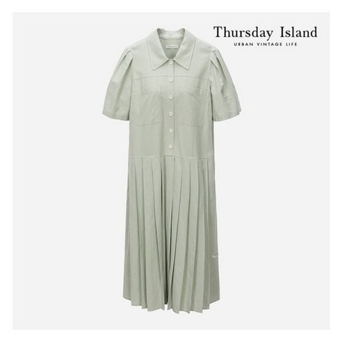 써스데이아일랜드 롱원피스 [Thursday Island] 플리츠 원피스 (T220MOP911W)