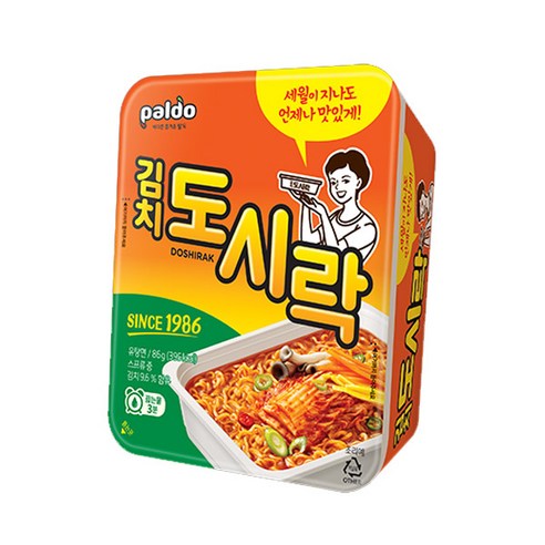 팔도 김치 도시락 컵라면 86g, 12개