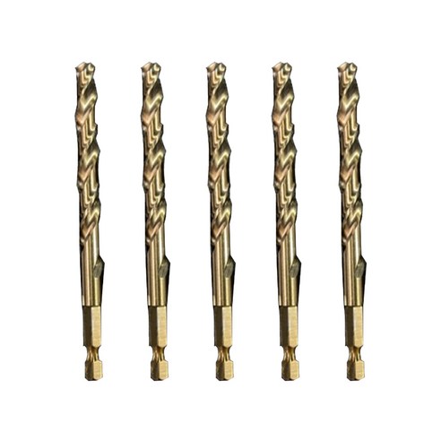 포틀랜드 스텐 기리 길이 전동 임팩 드릴날 HSS M35 고속공구강 드릴비트, 6.5mm  5개