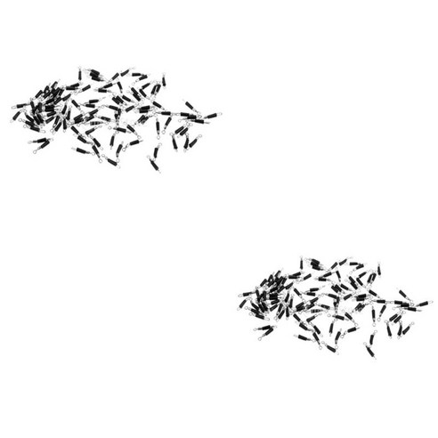 200 개 회전 커넥터 회전 클립 라인 낚시 액세서리 S M, 그림으로, 스테인리스, 고무