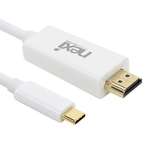 넥시 NX543 Type-C to HDMI MHL 케이블 1.8m/NX-USB31H018/C타입/4K UHD 30Hz/Gen2 10Gbps 속도/미러링/영상 복제/확장 지원/HDC, 1개