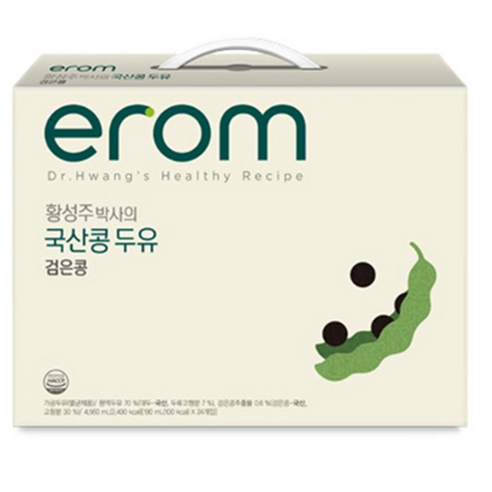 이롬 황성주 검은콩 두유, 190ml, 24개