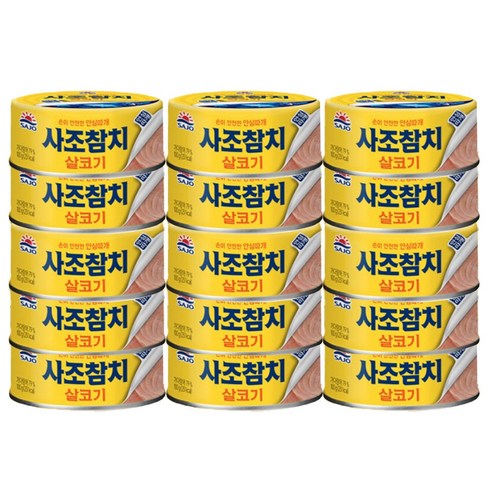 사조참치 살코기 안심따개, 100g, 15개