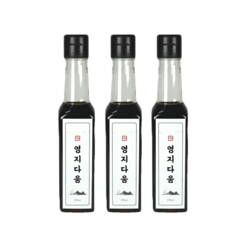 최고급 버섯 저염간장 선물세트 표고 영지 상황, 250ml, 영지x3