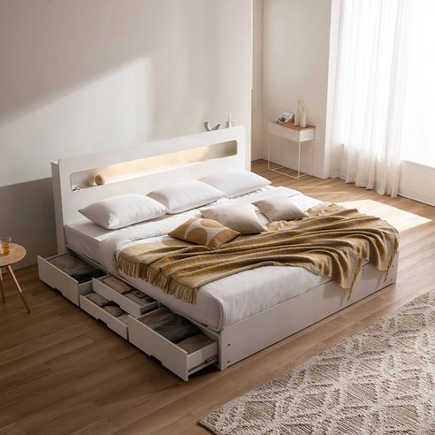 킹사이즈 침대 고민 끝! 삼익가구 레이즈 LED 침대 솔직 후기 라지킹프레임