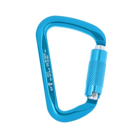 직업적인 상승 Carabiner 자물쇠 30KN 또는 6720Lb 자동 각자 자물쇠 안전 문 걸이, 블루, 알루미늄 마그네슘 합금