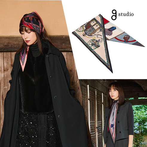 24FW NEW 지스튜디오 24FW 로장지 실크 스카프