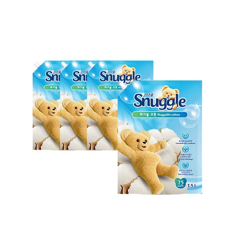 스너글 허거블 코튼 섬유유연제 리필 1.5L 3개
