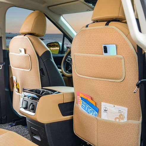 설레노 킥매트 차량용 시트커버 보호 1+1, 1+1 그레이