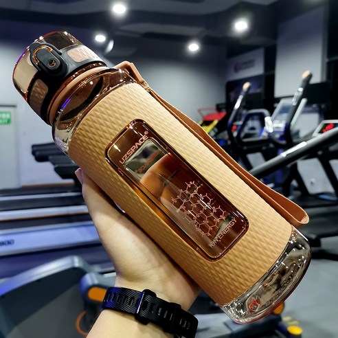 MEIISEO대용량 스포츠 물통 다기능 물병 휴대용 스포츠 물통 대용량 보온병, 950ml Brown