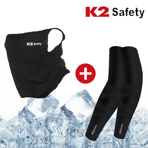 K2 safety 넥마스크 + K2 프로더블X 쿨토시, 1세트, 넥마스크 블랙+쿨토시 블랙