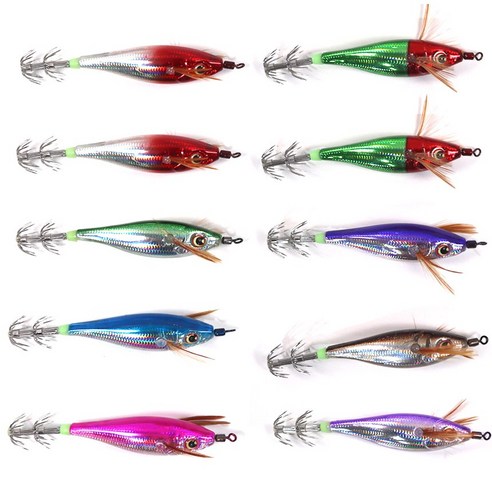 레이져에기 호라이즌 크리스탈 레이저 에기 10P 세트 쭈꾸미 갑오징어, M사이즈 혼합색상 Best Top5