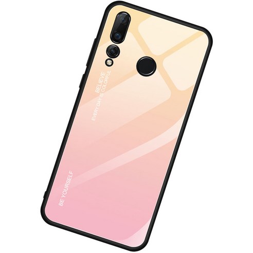 Huawei Nova 4 전화 케이스 그라디언트 오로라 강화 유리 후면 덮개 + 부드러운 TPU 범퍼 프레임 7 가지 색상, 01, {"사이즈":"15x7x1cm"}, {"수건소재":"설명"}