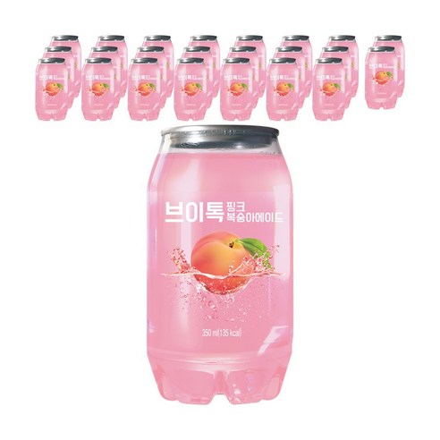 프로엠 브이톡 핑크복숭아 에이드, 350ml, 24개