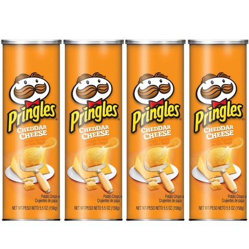 프링글스 체다 치즈, 158g, 4개