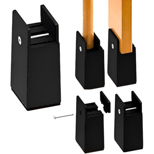 가구 다리 너비 조절 높이조절발 10cm 일자 4개입 5cm-10cm, 블랙, 100mm, 4개
