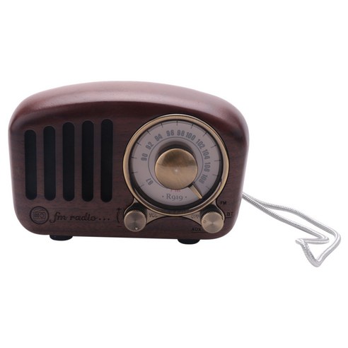 빈티지 라디오 레트로 블루투스 스피커 - 호두 나무 FM 라디오 강력한베이스 향상 시끄러운 볼륨 블루투스 4.2 AUX TF 카드 MP3 플레이어, as show