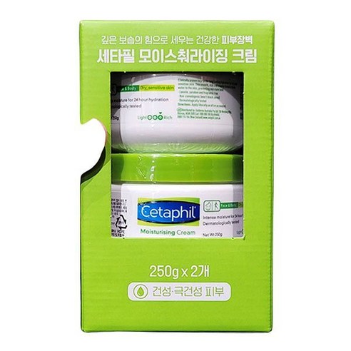 세타필 세타필 모이스춰라이징 크림 250g X 2입, 단품, 2개 세타필크림 Best Top5