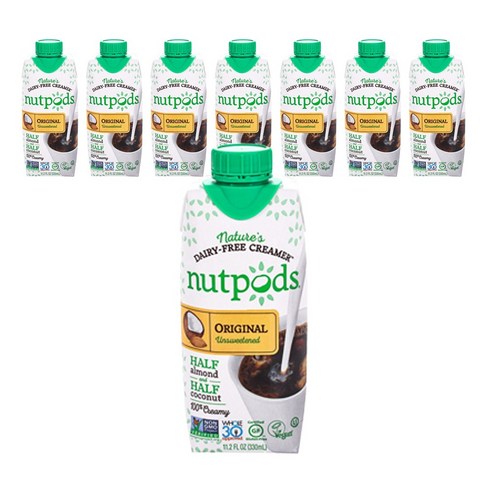 넛파즈 네이처스 데어리-프리 크리머 오리지널 언스위튼드 글루텐 프리 비건, 330ml, 8개
