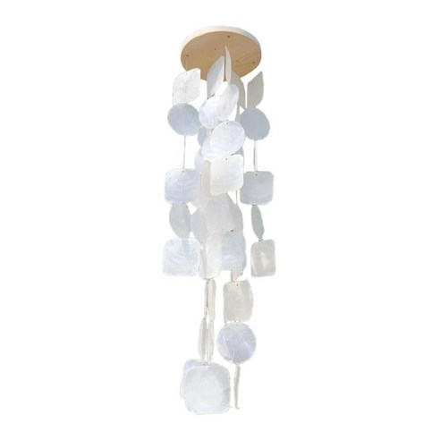 바람 차임 다방 호텔 창 장식 장신구를 위한 거는 Windchimes 벽 펜던트, 조개 나무, 하얀색