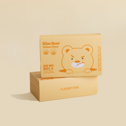슬림베어 캔디 가르시니아캄보지아 9중기능성 비타민 츄어블 10정 x 3통 (96g) x 1박스, 옐로우츄 레몬맛, 30정