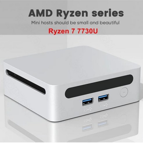 Kingnovy 게이밍 데스크탑 컴퓨터 미니 PC AMD Ryzen 7 7730U R9 5, CHINA, 16GB DDR4 256GB NVMe