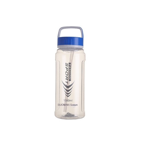 대용량 우주컵 투명 플라스틱 스포츠 물컵, 투명한, 1500ml