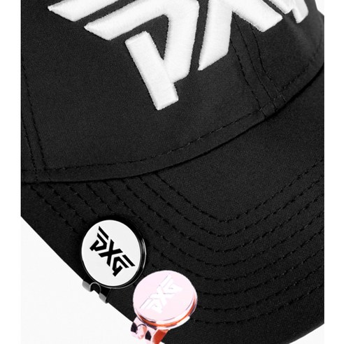 PXG 볼마커 골프 캡 모자 자석 클립 골프 악세사리 선물, 골드핑크/화이트