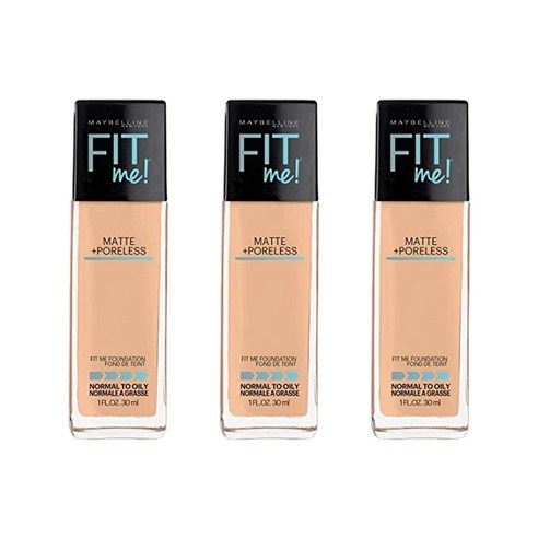 메이블린 핏 미! 매트+ 포어리스 파운데이션 30ml, Natural Beige, 3개