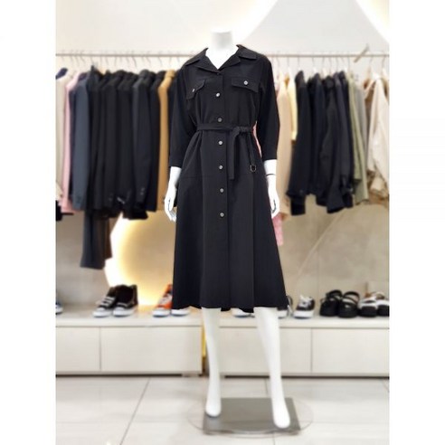 씨씨콜렉트 오픈 카라 벨티드 봄원피스 E241PSE126 백화점 아울렛 (4038231)