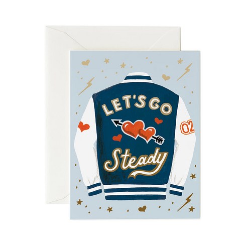 라이플페이퍼 Let’s Go Steady Card 사랑 카드, 단품 라이즈포카