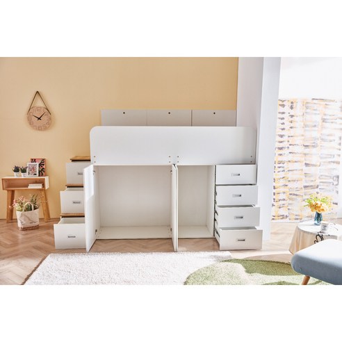 편안함과 수납력이 완벽하게 결합된 옷장형 멀티 수납 침대