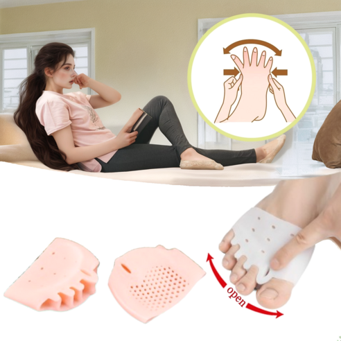 루세타 발바닥 패드 앞꿈치 실리콘 쿠션 물집방지 중족골패드 발바닥보호, 1세트