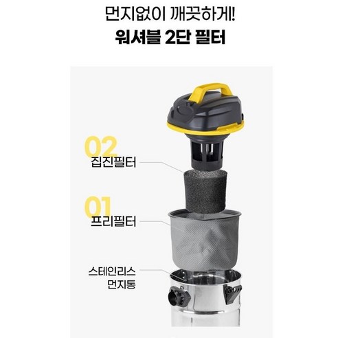 클래파 30L 대용량 건습식 업소용 진공청소기 프리필터 집진필터 L138, 집진필터(스펀지필터), 1개
